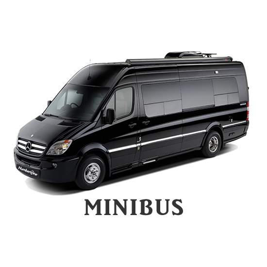 Minibus with driver